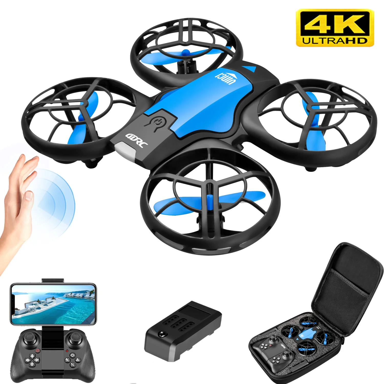 Brushed Drone Motor - V8 Yeni Mini Drone 4K Profesyonel