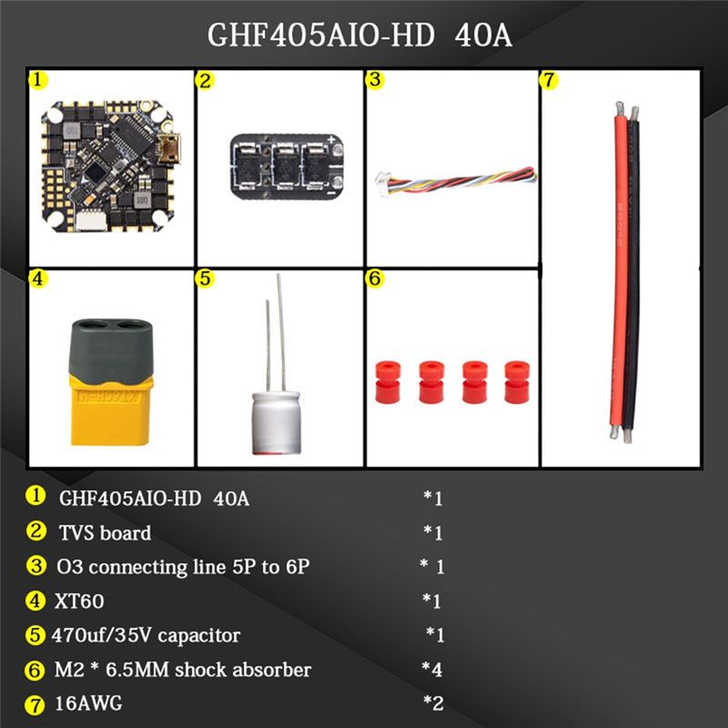 ABTI-GHF405AIO-HD 40A AIO Uçuş - F405 Flight Controller incelemesi ve fiyatı