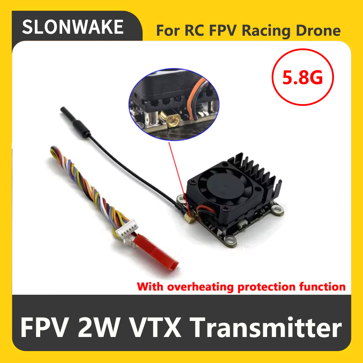 SLONWAKE 5.8G 2000mW FPV VTX V - Drone Frame incelemesi ve fiyatı