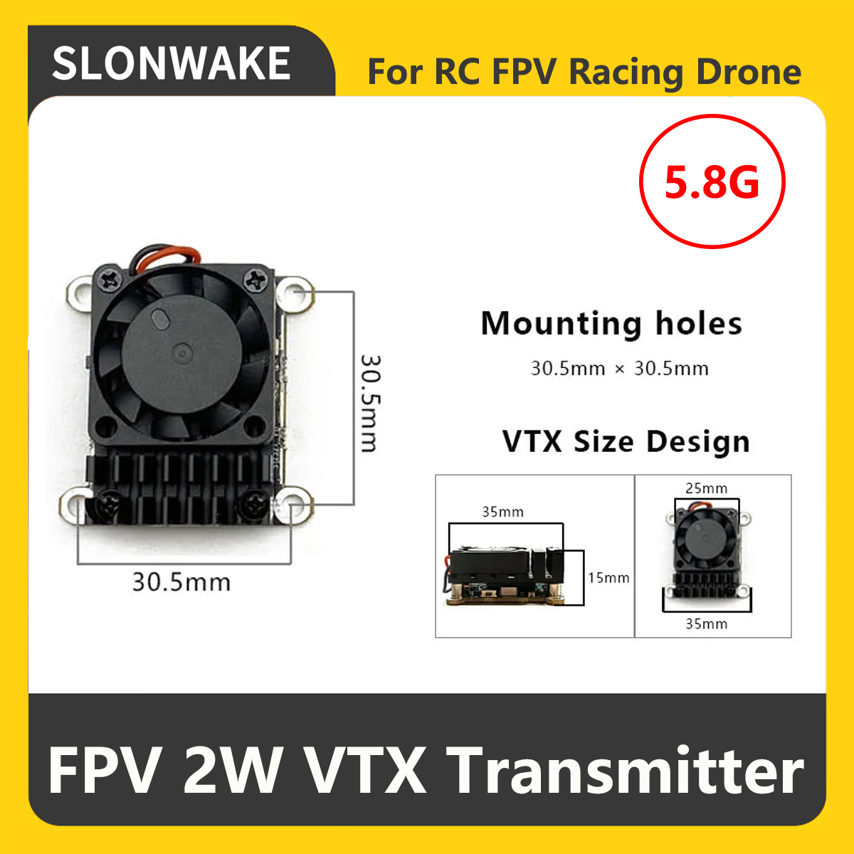 SLONWAKE 5.8G 2000mW FPV VTX V - Drone Frame incelemesi ve fiyatı