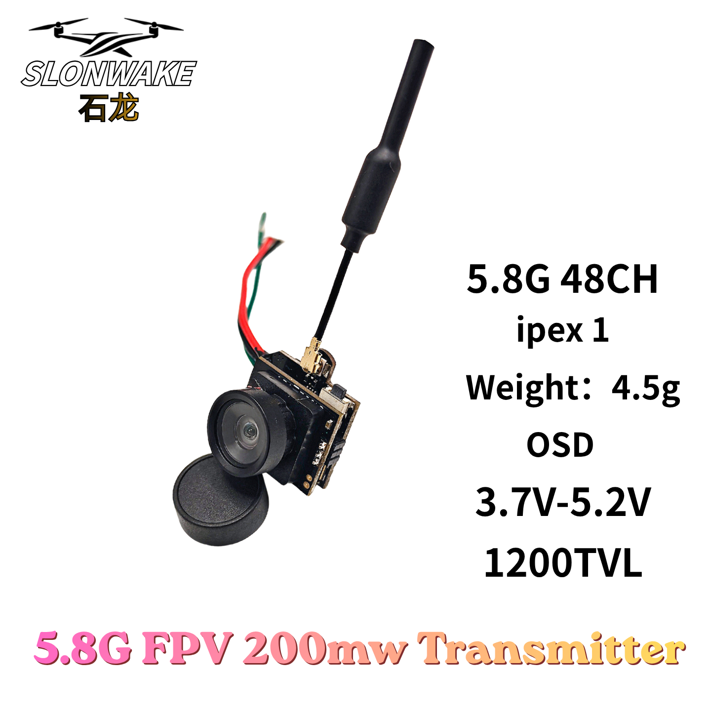 Slonwake 5.8G 48CH 200mW FPV D - Drone With Camera incelemesi ve fiyatı