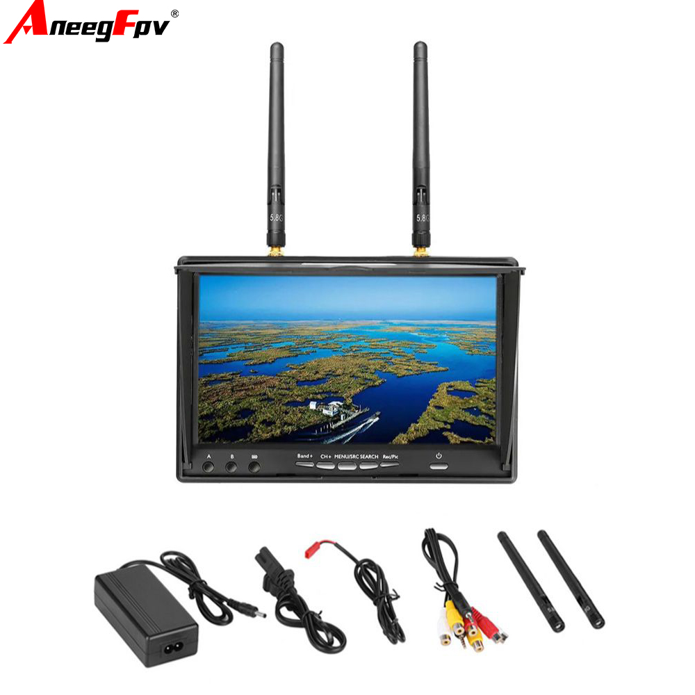 LCD5802D LCD5802S 7 İnç 5.8G 4 - Goggles Fpv incelemesi ve fiyatı