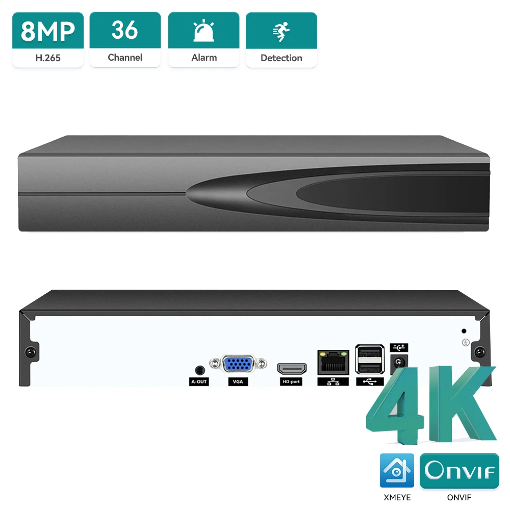 4K ONVIF CCTV NVR 36CH/16CH/10 - Hd Zero Camera incelemesi ve fiyatı